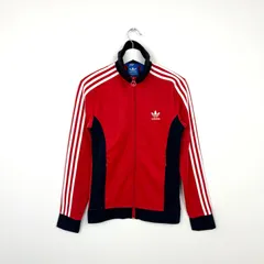 ★adidas★ アディダス トラックジャケット ヨーロッパ TT ジャージ トレフォイルロゴ ホワイトライン 3ストライプ ブラック レッド