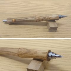 木軸シャープペンシル　PG-オーク  T-１B（茶色系）　■製図用先端改短切　限定　限定品　木軸シャーペン　木製　オリジナル　PG-METAL350　カスタムシャーペン　木軸　木軸ペン