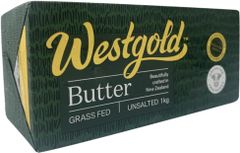 ウエストゴールド ニュージランド産 グラスフェットバター無塩1kg 冷凍