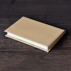 かばん屋さんのシンプルな本革レザーブックカバー★新書版★新書サイズ ベージュ