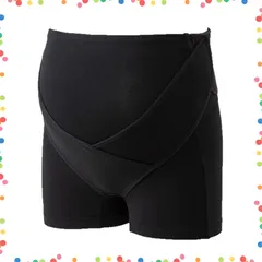 【特価セール】M ブラック 肌にやさしいお腹を支えるパンツ妊婦帯 HB8431 [犬印本舗]