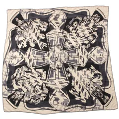 エルメス カシミヤ シルク カレジェアン Imprimeur Fou Le Fil Sellier  