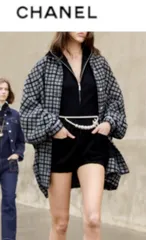 Ro様専用 値下げ早い者勝ち！レア品【ランウェイ着用】CHANEL シャネル P78754 ココマークボタン ジップ フーディー オールインワン 黒 38 ウール　2A48