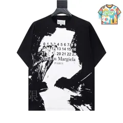 【今日WTO】Maison Margiela High - Version Black - and - White Splatter Graffiti Tee -ZY97