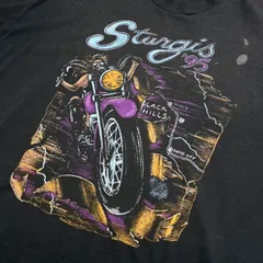 90年代 USA製 STURGIS BLACK HILLS RALLY モーターサイクルプリント Tシャツ メンズ3XL 