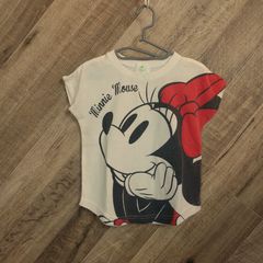 M1-01973【Baby】DISNEY baby(ディズニーベビー) 半袖 Tシャツ 女の子 (95) / 白 表・裏、毛玉有 裏、左側中央に汚れ有 全体的に毛羽立ち有 首まわりに毛玉有 Gのサムネイル