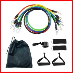 【即日発送】自宅 フィットネス セット ドアアンカー エクササイズ バンド ストレッチ 5段階負荷 ゴム チューブ トレーニング 収納袋付き 筋トレ Funriche