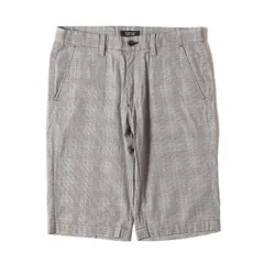 BURBERRY BLACK LABEL バーバリー ブラックレーベル パンツ サイズ:70(S) グレンチェック ストレッチ コットン ハーフ スラックス ショートパンツ グレー ボトムス ズボン ショーツ【メンズ】