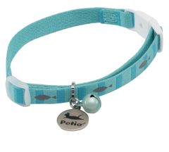 ペティオ (Petio) 首輪 キャットカラー フィッシュボーダーカラー ブルー 猫用 [ブルー]のサムネイル