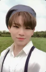 【中古】コレクションカード(男性) SEVENTEEN/WOOZI(ウジ)/バストアップ・衣装白・帽子・両手下げ・裏面緑/CD「3RD Album ： An Ode(Hope ver.)封入特典フォトカード