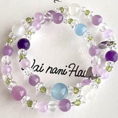 限定セット　 『 Healing circle 紫陽花 』ハワイアンパワーストーンブレスレット