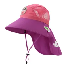 【数量限定】日よけ帽子 UPF50+ フラップキャップ 夏 つば広い キッズ サファリハット 子供 幼児 男の子 [Connectyle] 女の子