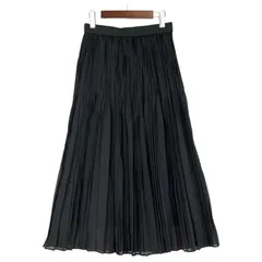 UNTITLED アンタイトル ワッシャープリーツロングスカート size2/ブラック