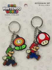 【中古】雑貨 マリオ＆ルイージ キーチェーン2個セット 「スーパーマリオ」 ユニバーサル・スタジオ・ジャパン スーパーニンテンドーワールド限定