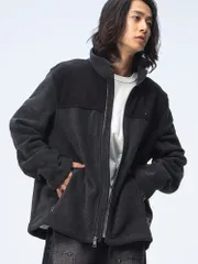 TOMMY HILFIGER トミーヒルフィガー スタンド フリース ジャケット156AF185 メンズ トップス アウター ジャケット ブルゾン 秋冬 ダークグレー