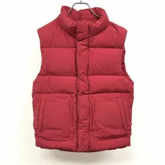 古着 GAP OUTDOOR EDITION ギャップ アウトドアエディション XS SS メンズ 若干厚手 ダウンベスト ジャケット 無地 ダウン80%＋フェザー20% レッド系 赤系