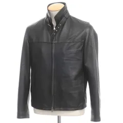 【中古】チンクアンタ Cinquanta シープレザー シングルライダース ジャケット ブラック【サイズ44】【メンズ】のサムネイル