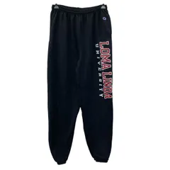 Champion スウェットパンツ L ブラック チャンピオン ウエストゴム 裏起毛 ビッグロゴプリント ボトムス 古着卸 アメリカ仕入 2509-463