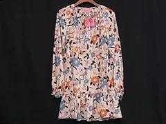 ■新品■未使用■ kate spade ケイトスペード K7437 ポリエステル フラワー ワンピース 長袖 サイズ XS 洋服 レディース ピンク系 FA0525