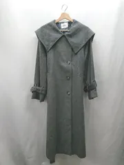 ■ ⊇ one after another NICE CLAUP 襟大きめ 長袖 ロングコート サイズL グレー レディース E  【1502200001508】のサムネイル