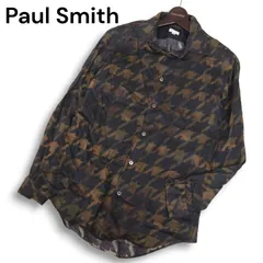 Paul Smith ポールスミス メインライン★ 通年 長袖 ハウンドトゥース 千鳥格子柄 シャツ Sz.M メンズ 日本製