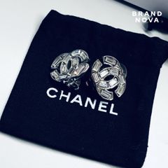 CHANEL シャネル ココマーク 01P  イヤリング バケットカット ラインストーン 148のサムネイル