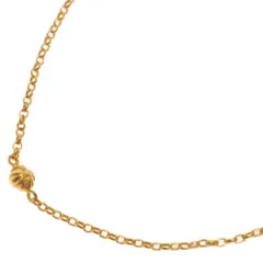 CHROME HEARTS (クロムハーツ) 22K CROSS BALL W/18 ROLL CHAIN クロスボールロールチェーン ゴールドのサムネイル