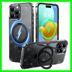 iPhone 14 Pro Max ケース  ストラップホール ラメ入りブラック