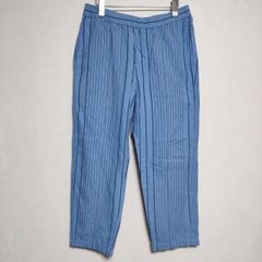 NOMA t.d. N33-ID04 Drawstring Pinstripe Pants ストライプ ウエストゴム パンツ ブルー メンズ ノーマティーディー【中古】4-0411M∞