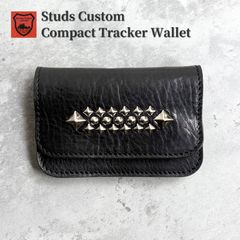 栃木レザー コンパクト財布 コンパクトウォレット スタッズ財布