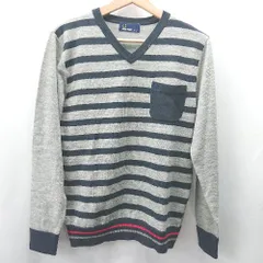 ◇ ⊇ FRED PERRY フレッドペリー ブランド刺<!-利用不可文字-!>ロゴ 長袖 ニット サイズM グレー系 レディース E  【1502180029622】
