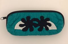 ＜正規品＞シンプルペンケース♡ガーデニア♡エメラルドグリーン♡ハワイアンキルト