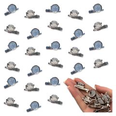 ファイニエ コサージュ 金具 コサージュ ピン 20ｍｍ シルバー 40個 ブローチ 台座 クリップ 素材 アクセサリー ハンドメイド 手芸 パーツ BD4170