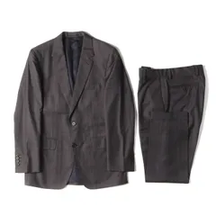 【美品】Paul Smith ポールスミス ストライプ テーラードジャケット / スラックスパンツ セットアップ / スーツ グレー | 日本製 | フォーマル ビジネス オフィス カジュアル【メンズ】【中古】