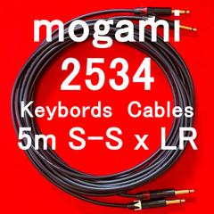 mogami 2534 Keybords Cables 5m LR SS Neutrik Gold Plated Plug