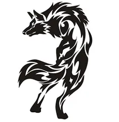 【在庫セール】ウルフモチーフ 野生の狼 ステッカー バイク 【2点セット】 カー デカール