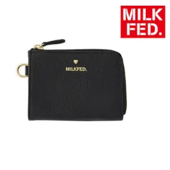 財布 レディース ミニ財布 ミルクフェド MILKFED L SHAPED LEATHER WALLET 103244054010 milkfed ウォレット L字 ブランド ブラック 黒 お財布 クリスマスプレゼント 誕生日プレゼント 可愛い コインケース
