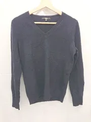 ◇ ⊇ UNIQLO ユニクロ 長袖 カシミヤVネックセーター サイズM ネイビー系 レディース E  【1507100006691】
