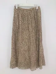 ◇ apart by lowrys ウエストゴム 豹柄 レオパード ロング フレア スカート サイズ F ベージュ ブラウン レディース P  【1212150007764】