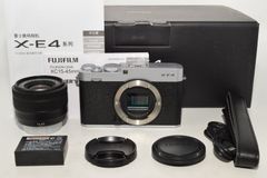 【841ショットの特上品】 富士フイルム FUJIFILM X-E4 レンズキット シルバー (XC15-45) F X-E4LK-1545-S　#8300