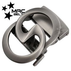ベルト バックルのみ 穴なし オートロック メンズ 35mm 穴なしベルト 金具 交換 替え 無段階 単品 金属バックル 3.5cm B-888gy
