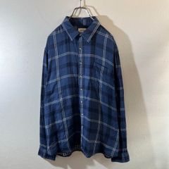 SONOMA ネイビー チェック柄フランネルシャツ XL