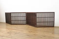 折り畳み格子文机　天然木　帳場机　帳場格子　未使用 imgrc0106466780.jpg