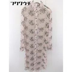 ◇ MOUSSY マウジー 総柄 サイドスリット 長袖 ロング ガウン ワンピース サイズFREE ピンク レディース  【中古】 【1111190006747】