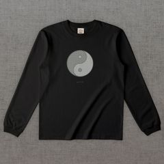和柄スウエット　小紋 胡麻 -墨・円- ［長袖］