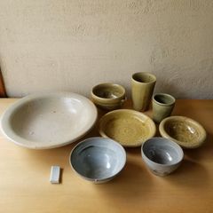 【ひとり暮らし用食器一式 】全9点　瀬戸 民藝 皿 鉢 フリーカップ ビアマグ 湯呑み 酒器 飯碗 片口 作家
