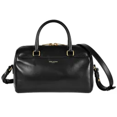 サンローラン SAINT LAURENT ベイビーダッフル ショルダーバッグ 2WAY レザー ブラック ゴールド金具 レディース【中古】