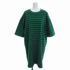 マークジェイコブス MARC JACOBS ワンピース チュニック ボーダー 半袖 緑 グリーン 黒 ブラック /RK ■GY14のサムネイル