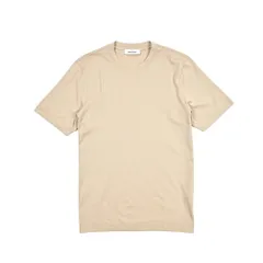 GRAN SASSO グランサッソ / Tシャツ コットンスムース カットソー クルーネック 半袖 春夏 メンズ ナチュラルストレッチ コットン 100% ベージュ イタリア製 422466のサムネイル