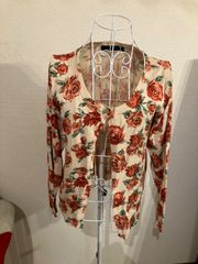 純喫茶に着ていきたい♪花柄レトロカーデ　（Sharp Shooter）